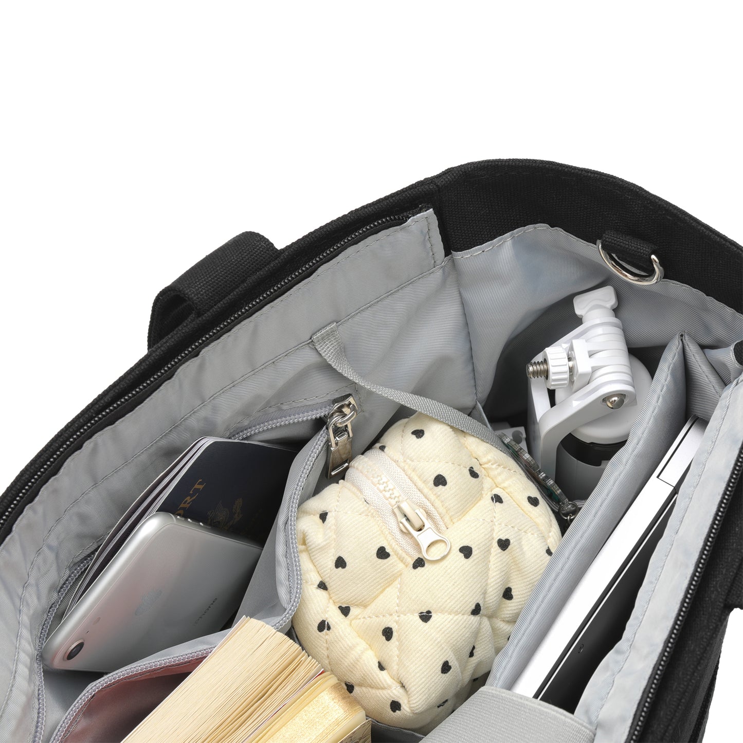 14IN Canvas Laptop Tote Bag with Trolley Sleeve