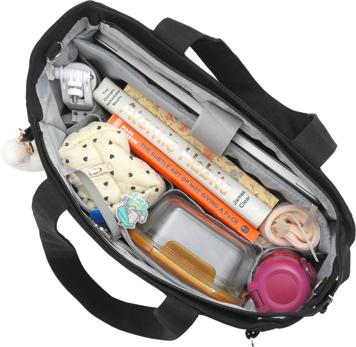 14IN Canvas Laptop Tote Bag with Trolley Sleeve