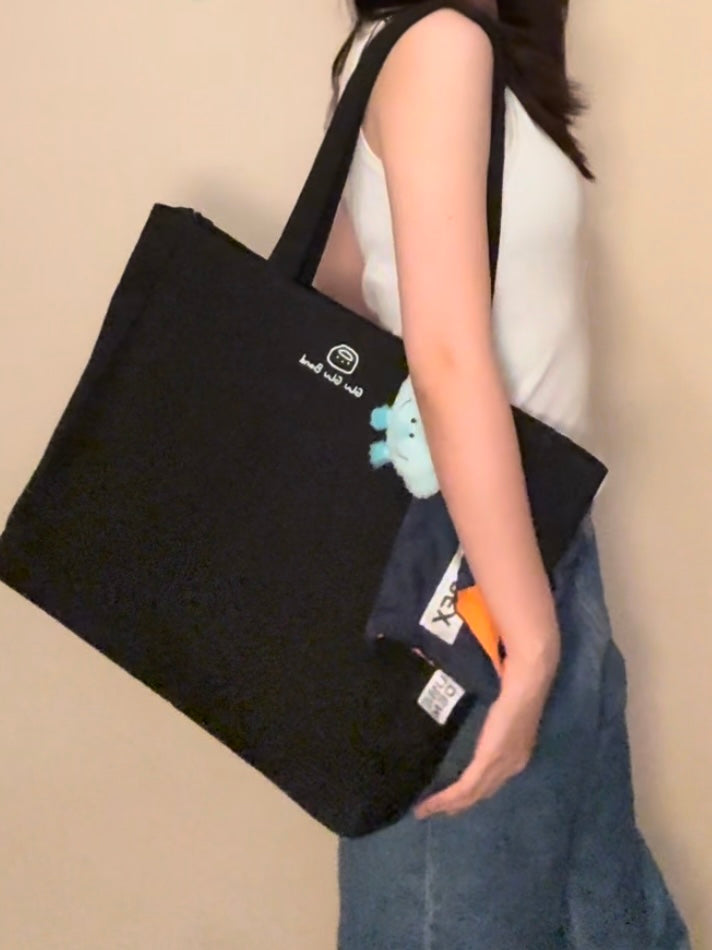 16IN Canvas Laptop Tote Bag with Trolley Sleeve