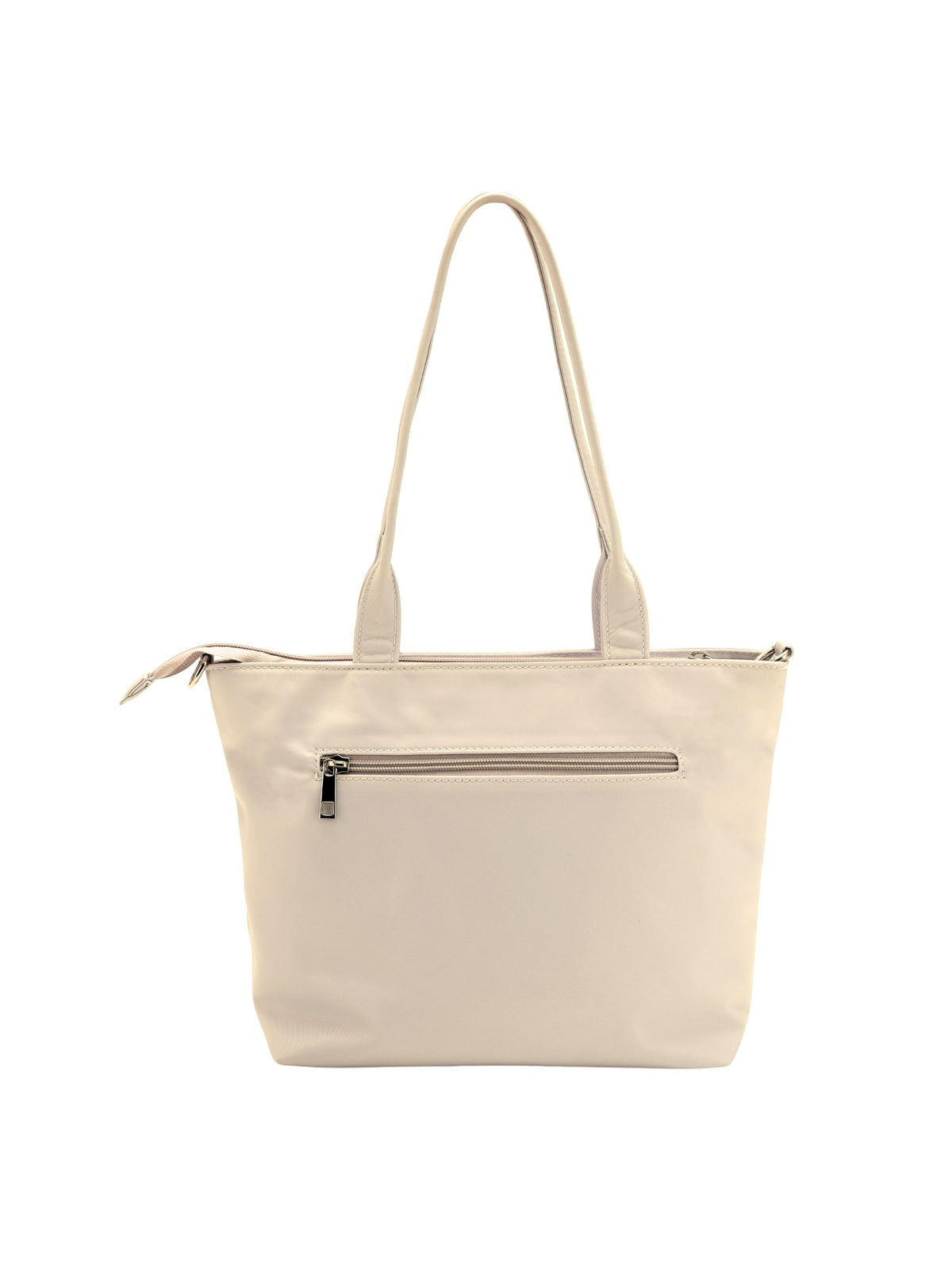 Champagne 12-inch water-resistant iPad tote bag back view
