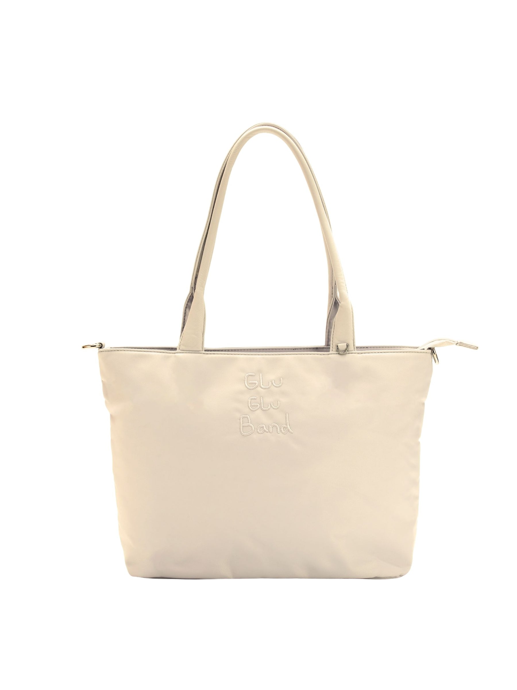 Champagne 14-inch water-resistant laptop tote bag front view
