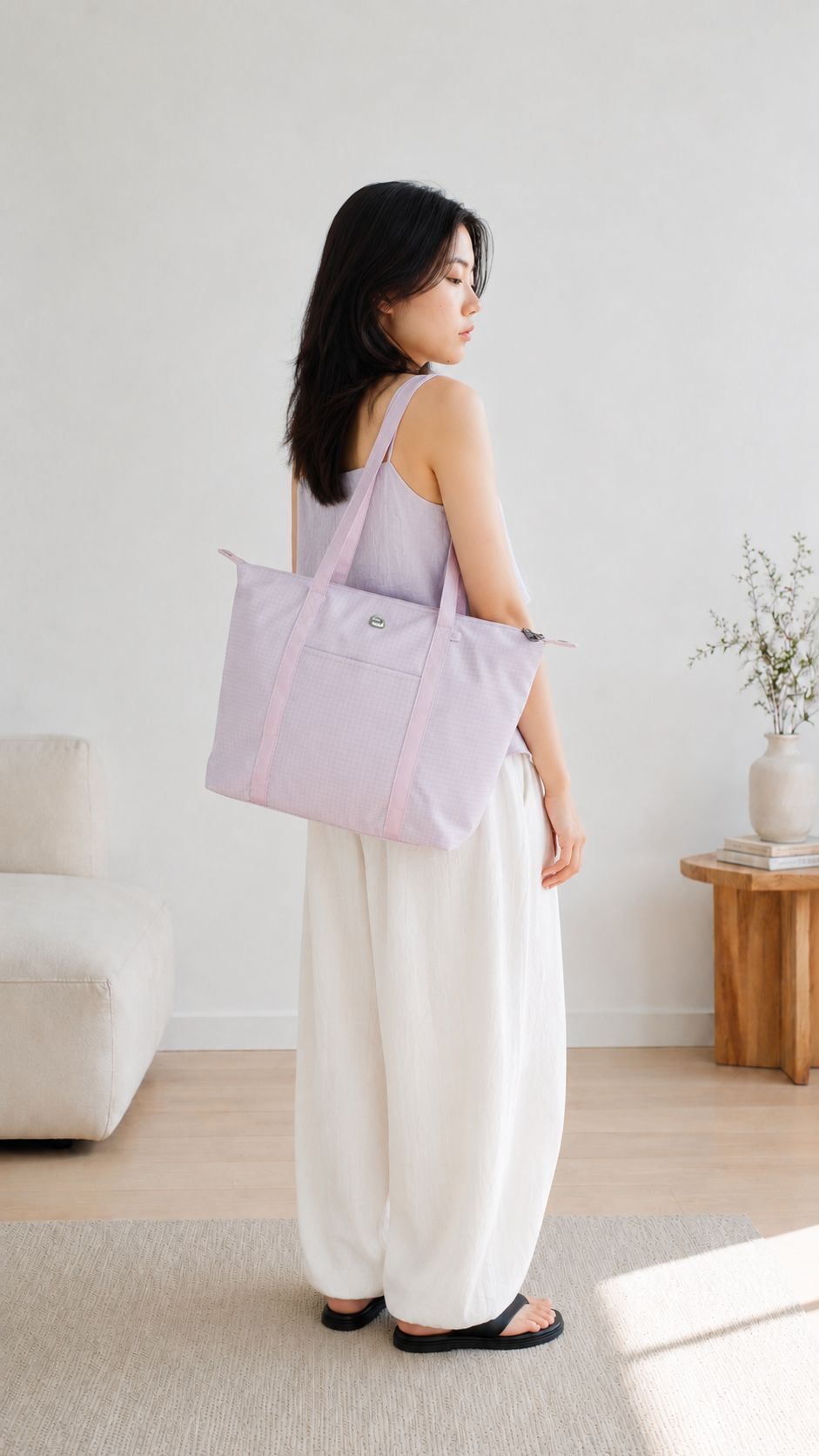 Preppy Water-Resistant Laptop Tote Bag – Fits Up to 15"