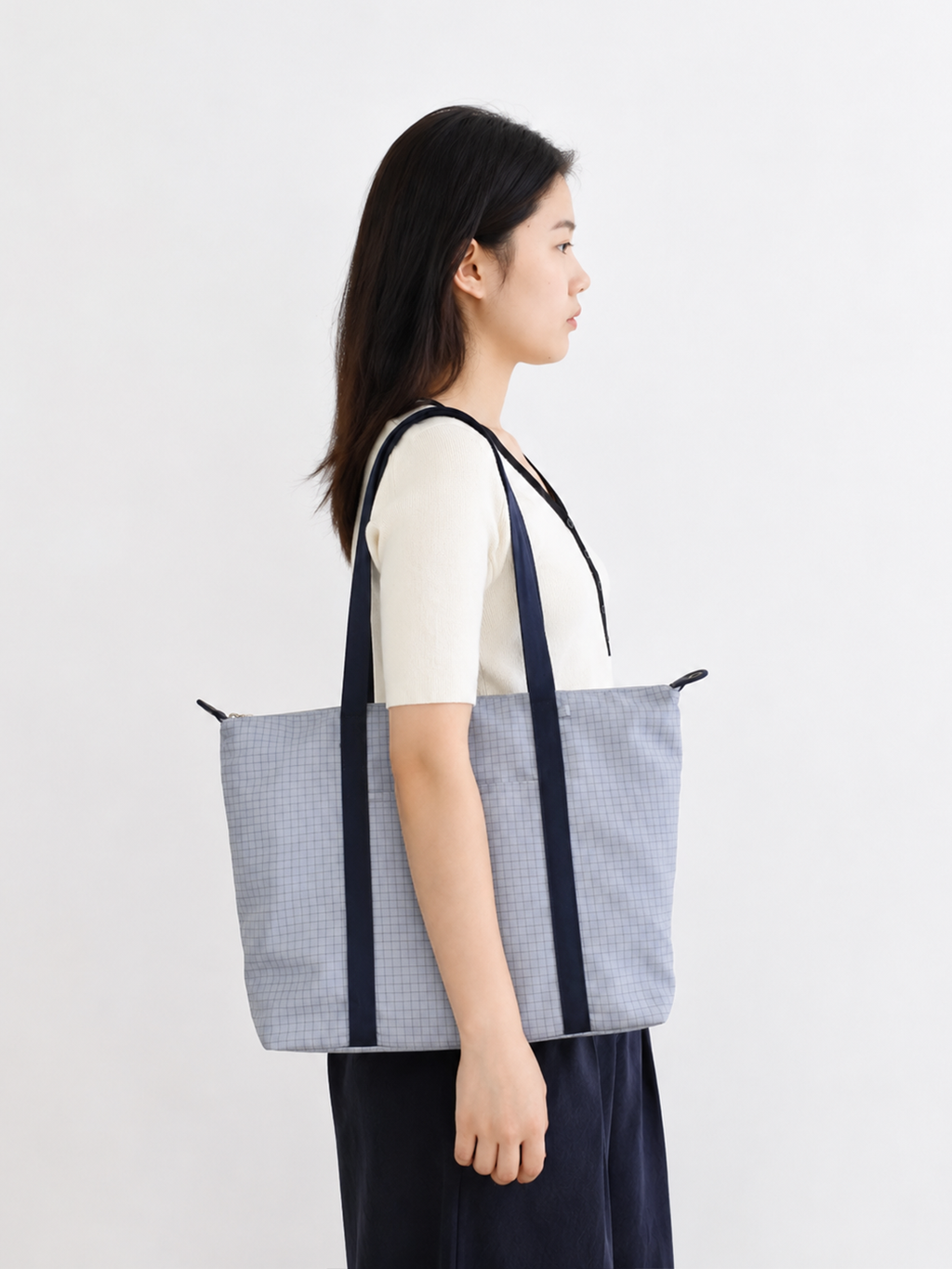 14IN Plaid Waterproof Laptop Tote Bag