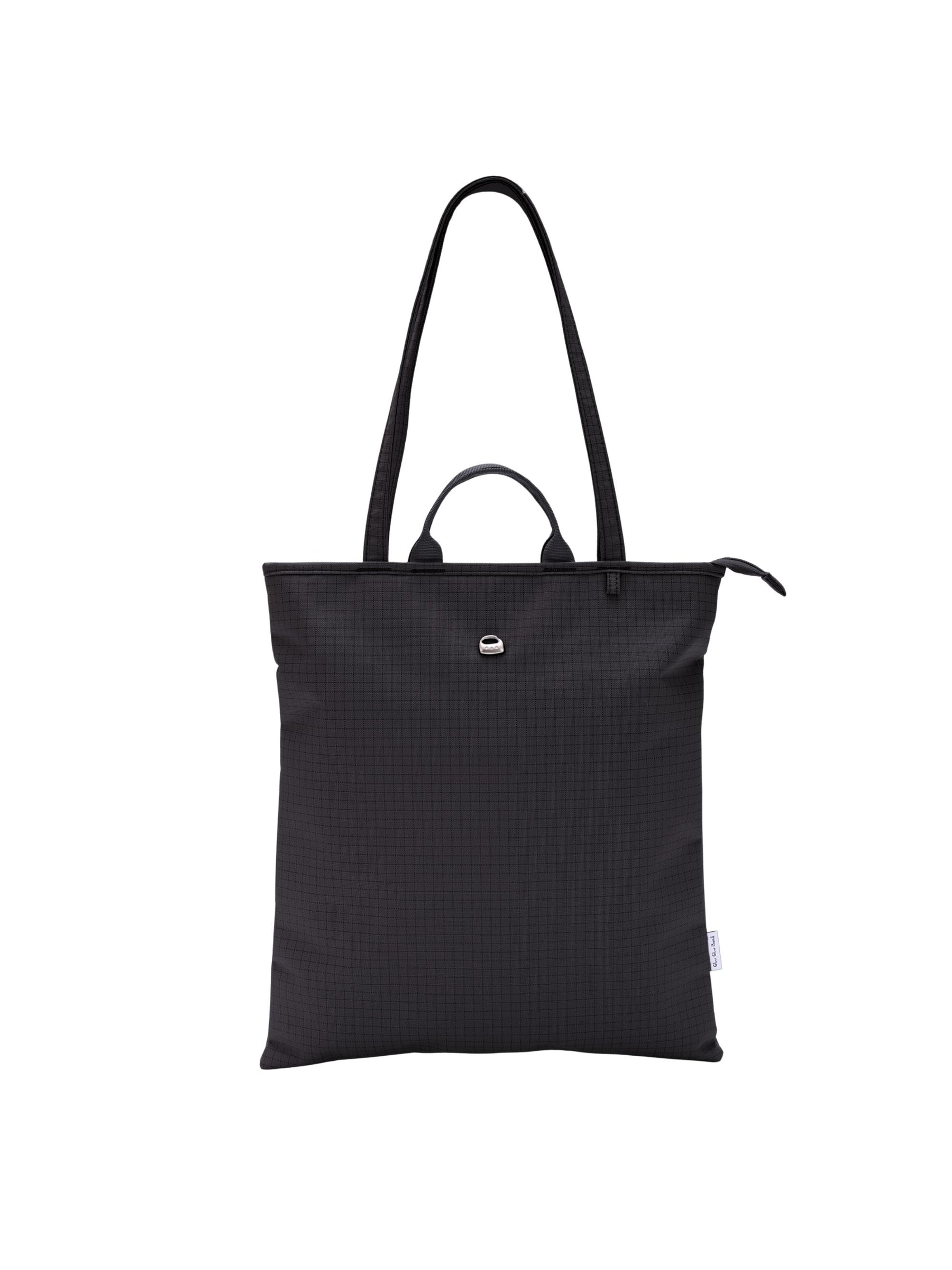 Carbon black 15.6-inch vertical laptop shoulder bag front view