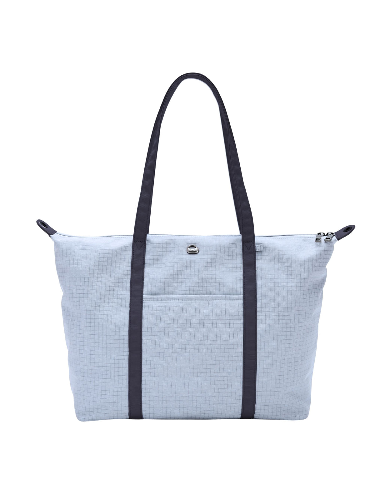 Light blue 16-inch water-resistant laptop tote bag front view