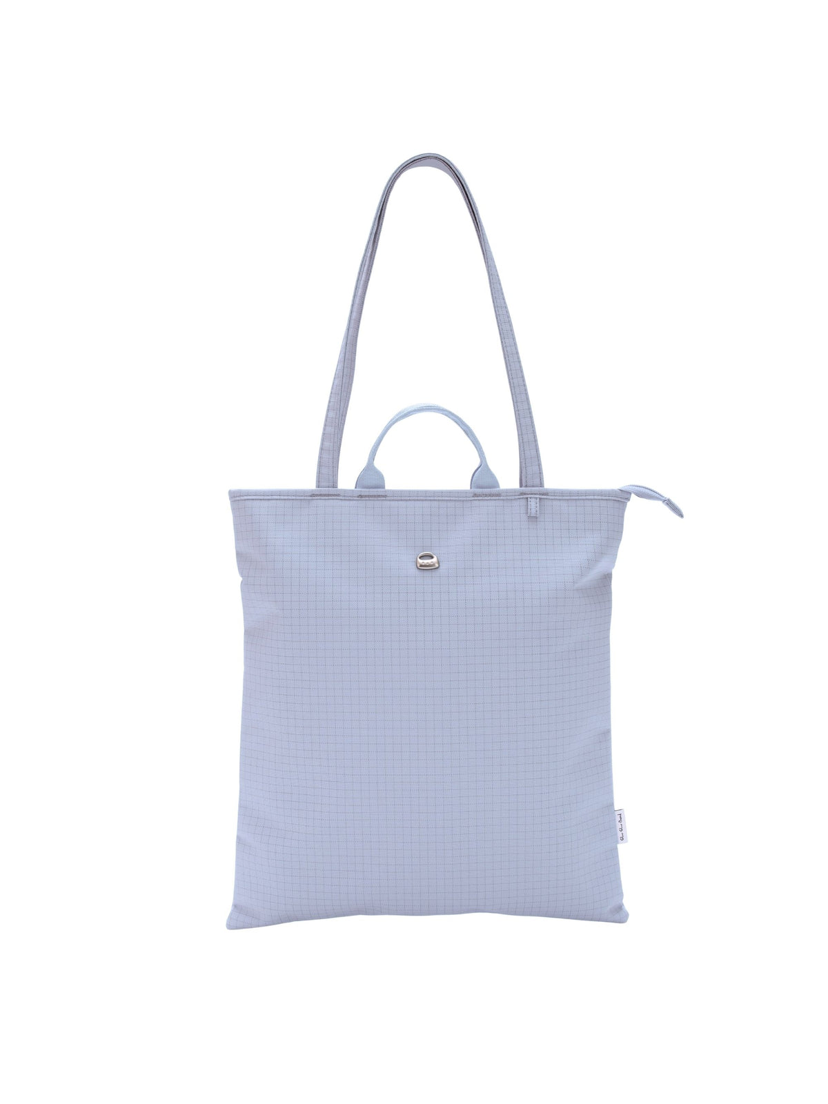 Light blue 15.6-inch vertical laptop shoulder bag front view