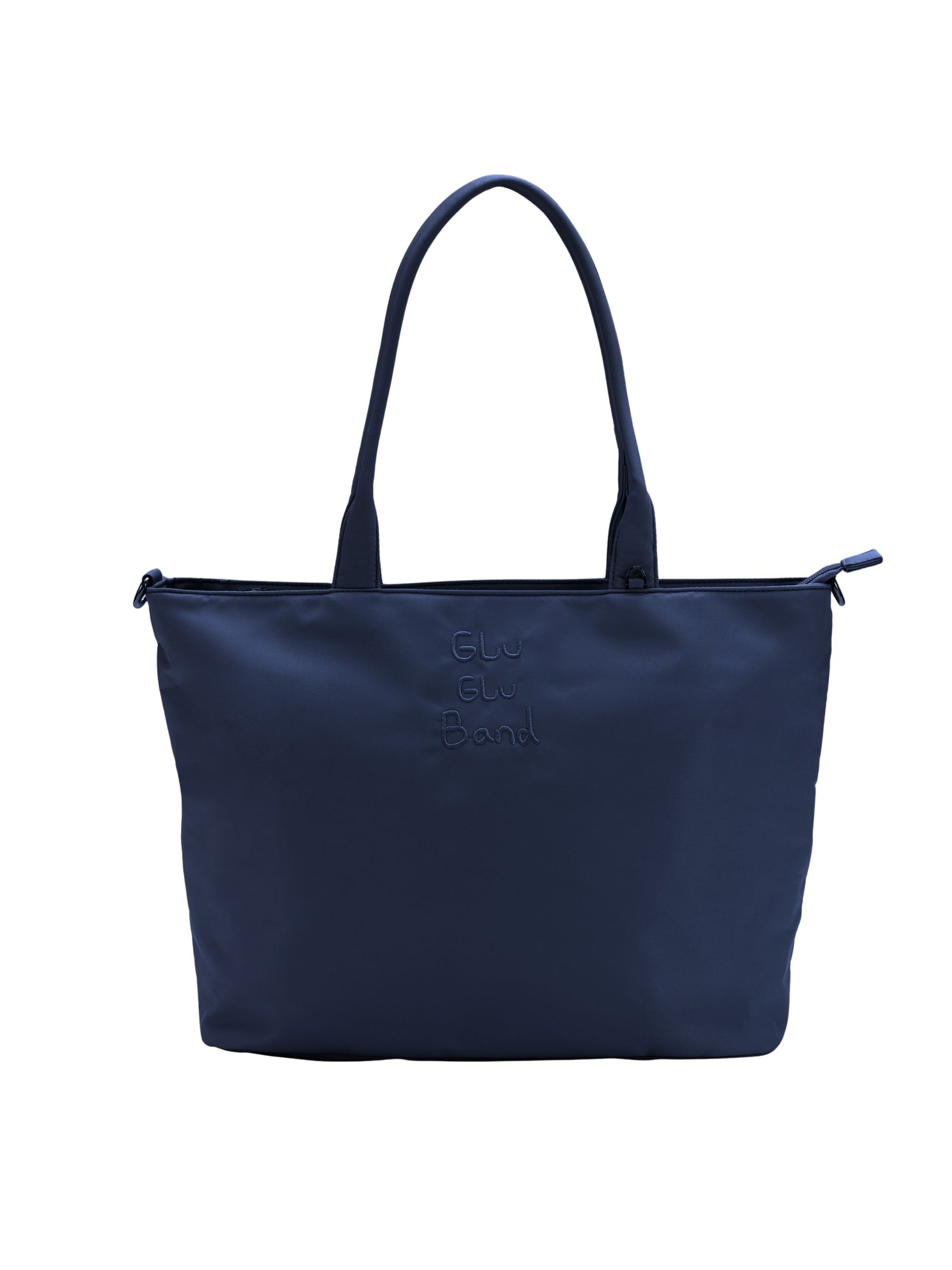 Night blue 16-inch water-resistant laptop tote bag front view