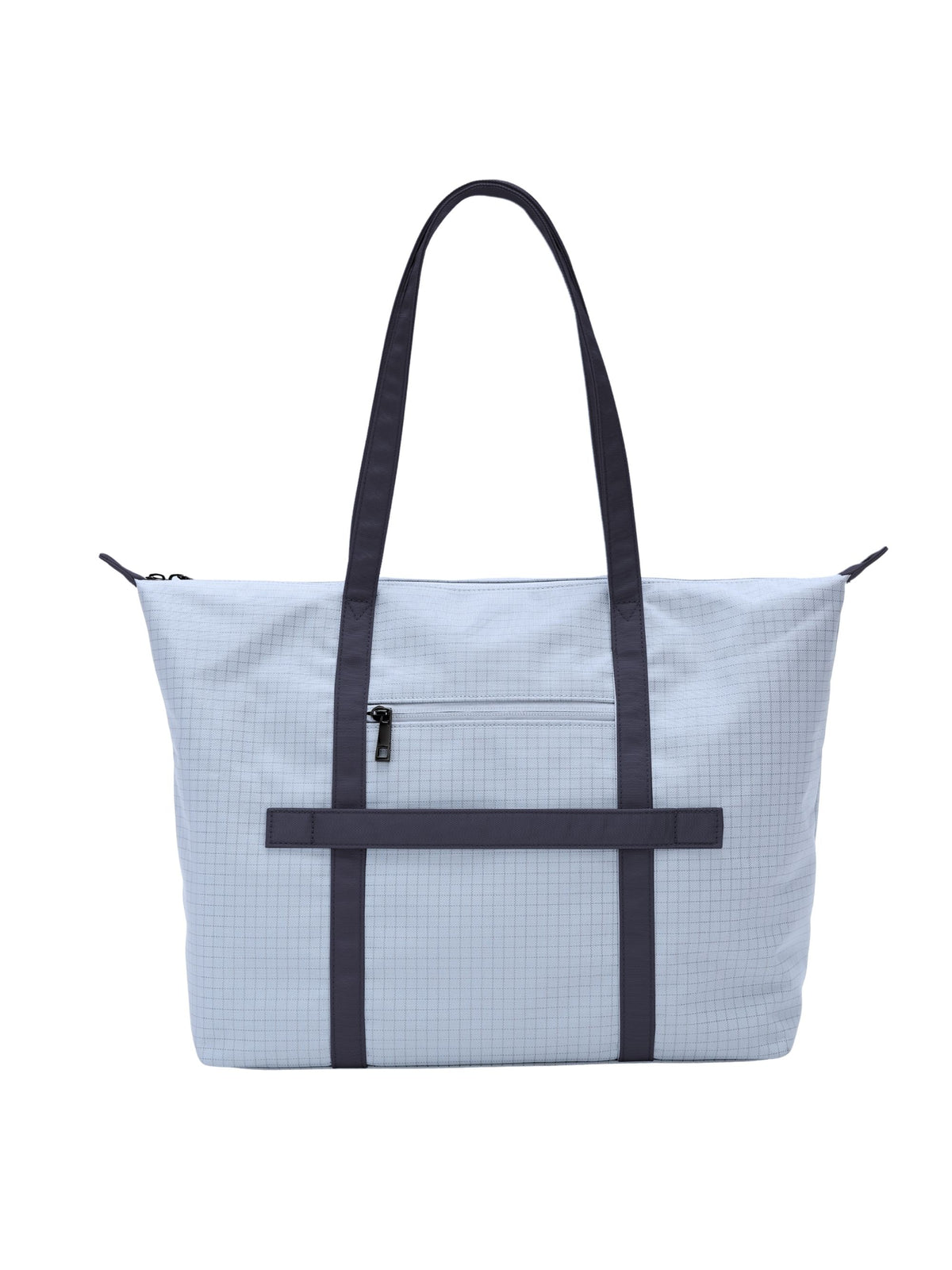 Light blue 16-inch water-resistant laptop tote bag back view