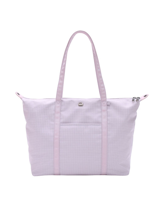 Light purple 16-inch water-resistant laptop tote bag front view