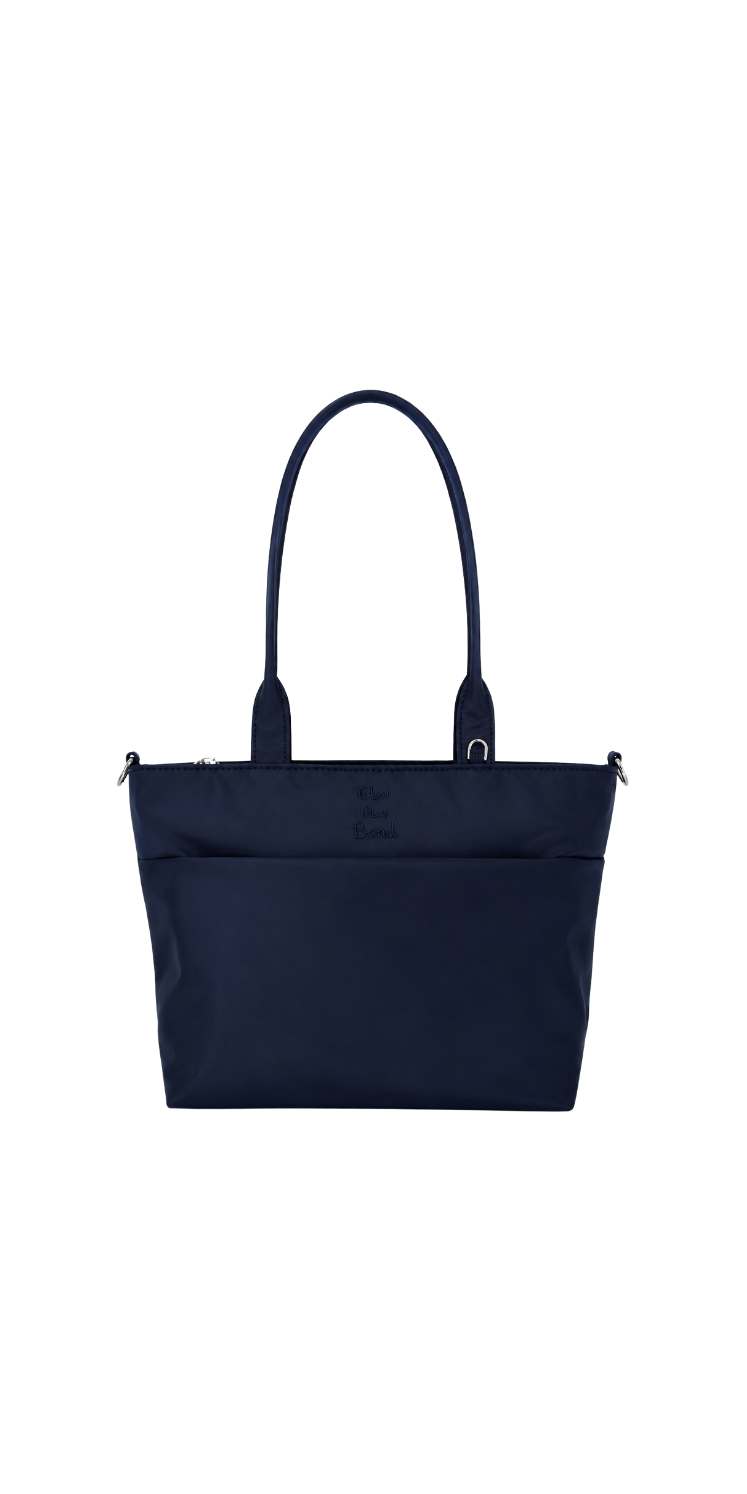 Night blue 12-inch water-resistant iPad tote bag studio view