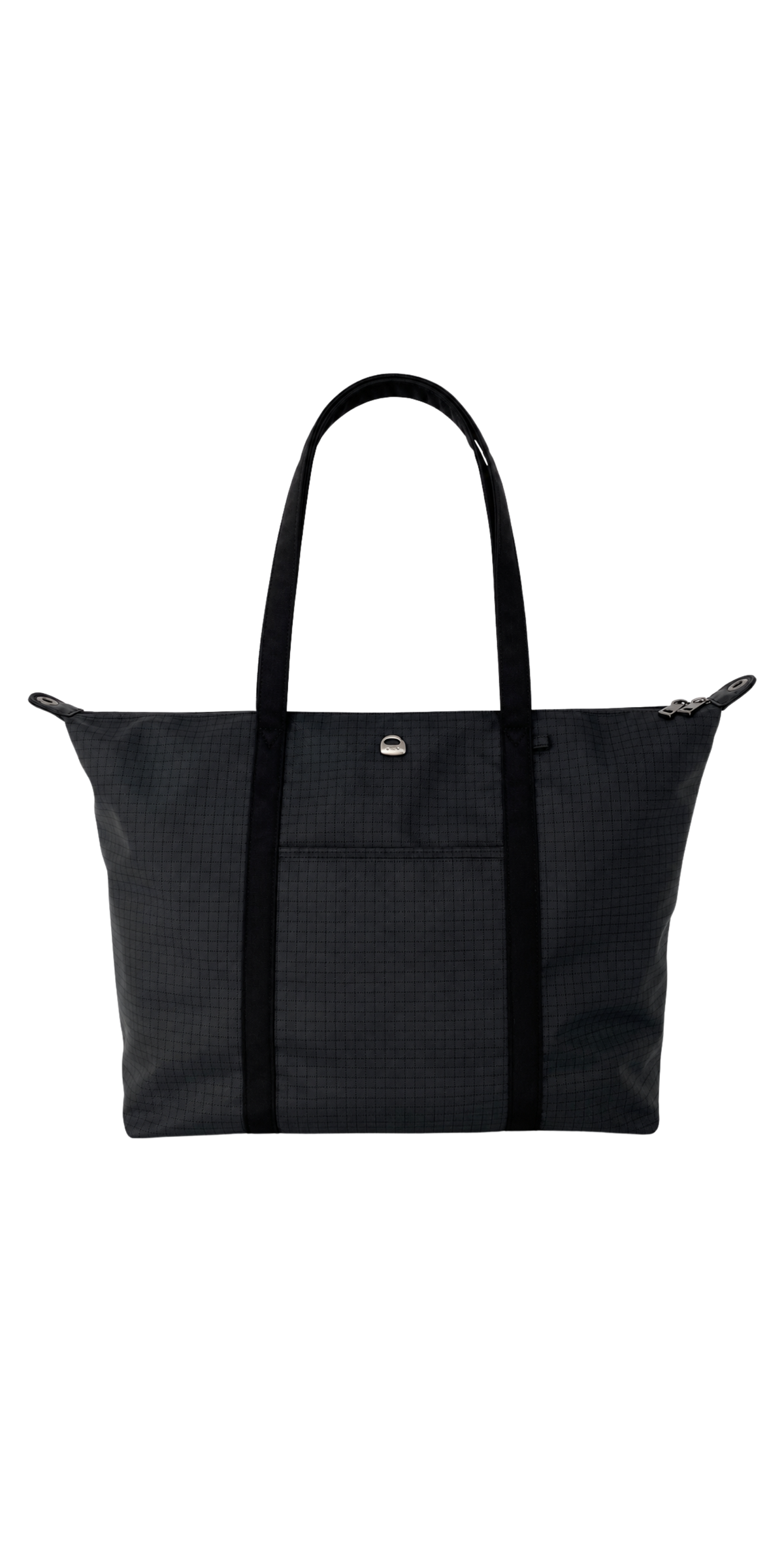 Carbon black 16-inch preppy laptop tote bag studio view