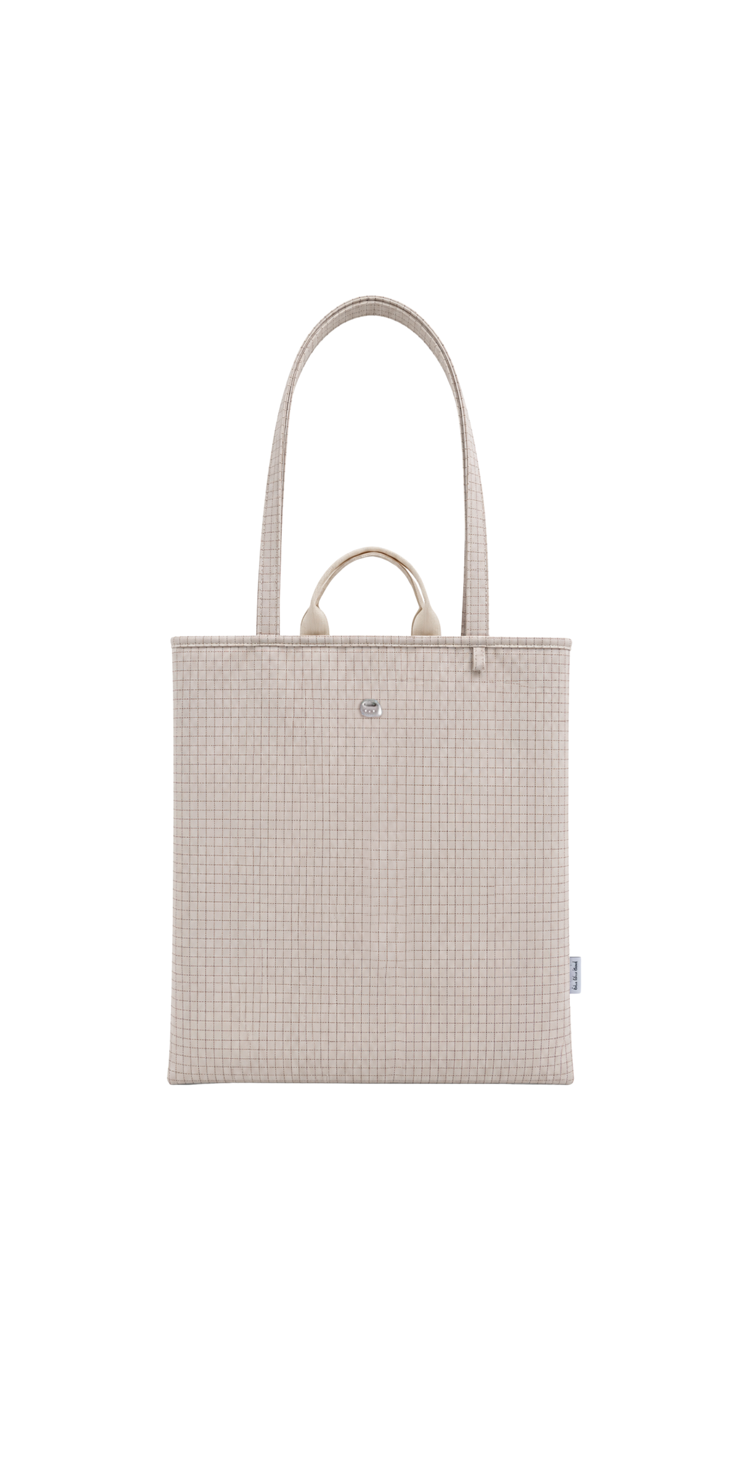 Beige 15.6-inch vertical laptop shoulder bag studio view