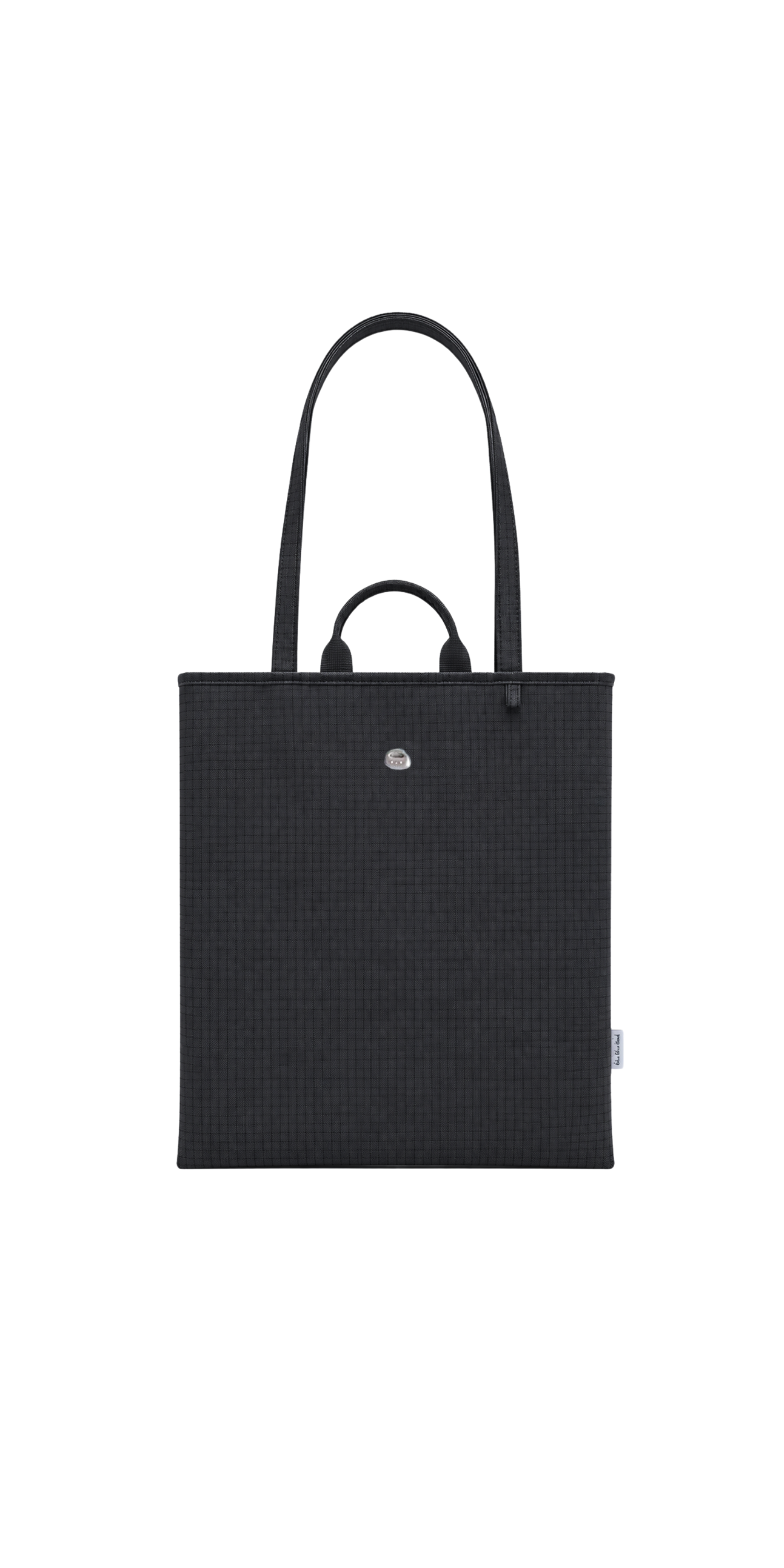 Carbon black 15.6-inch vertical laptop tote studio view