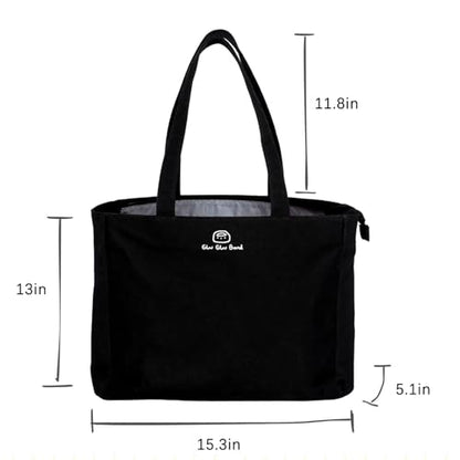 16IN Canvas Laptop Tote Bag with Trolley Sleeve