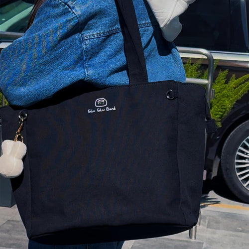 14IN Canvas Laptop Tote Bag with Trolley Sleeve