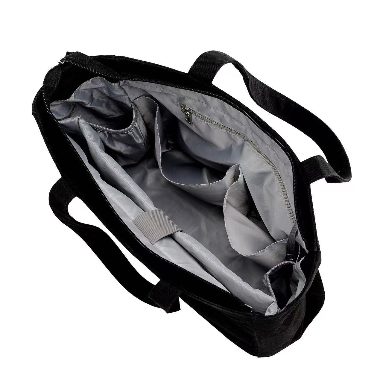 14IN Canvas Laptop Tote Bag with Trolley Sleeve