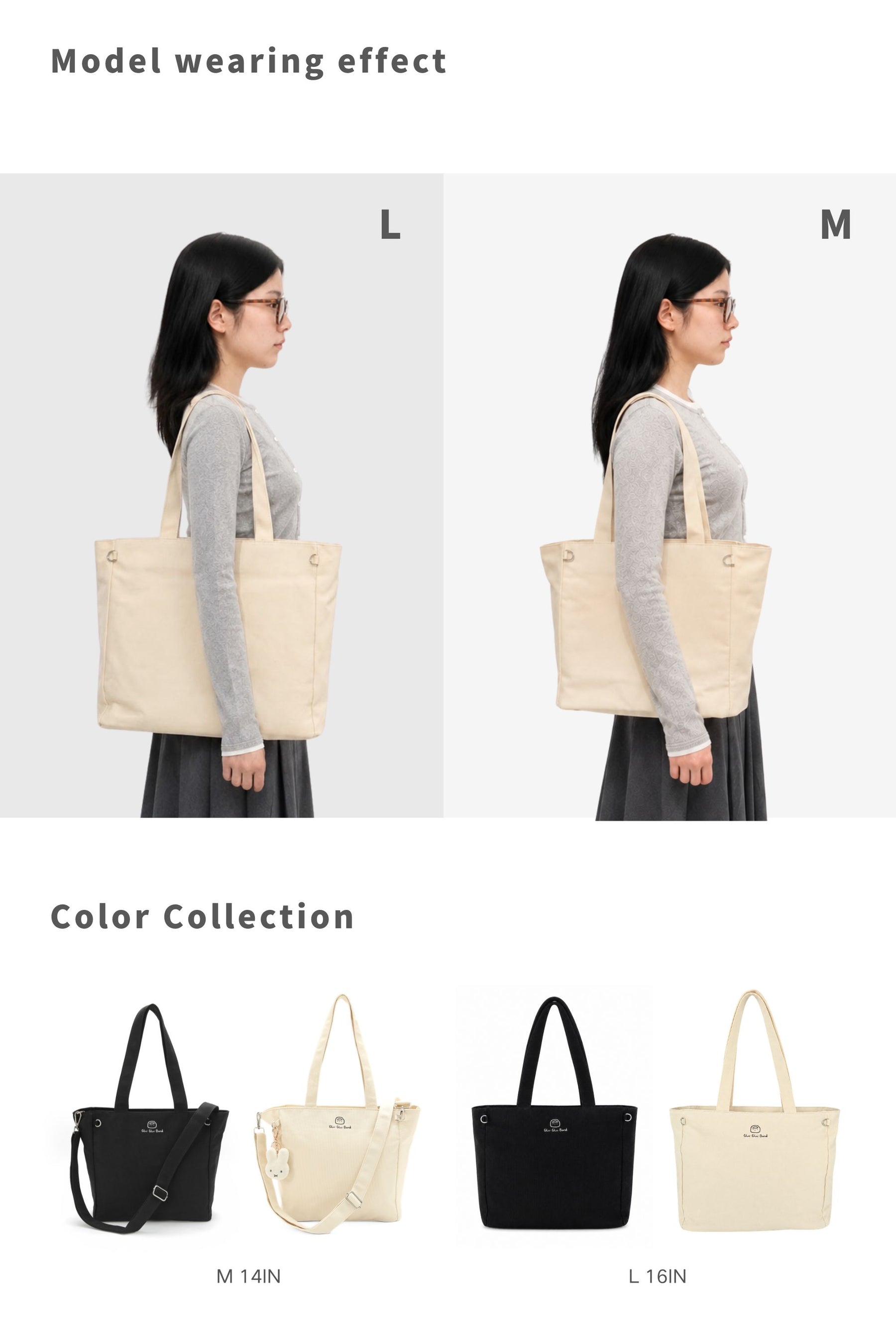 14IN Canvas Laptop Tote Bag with Trolley Sleeve