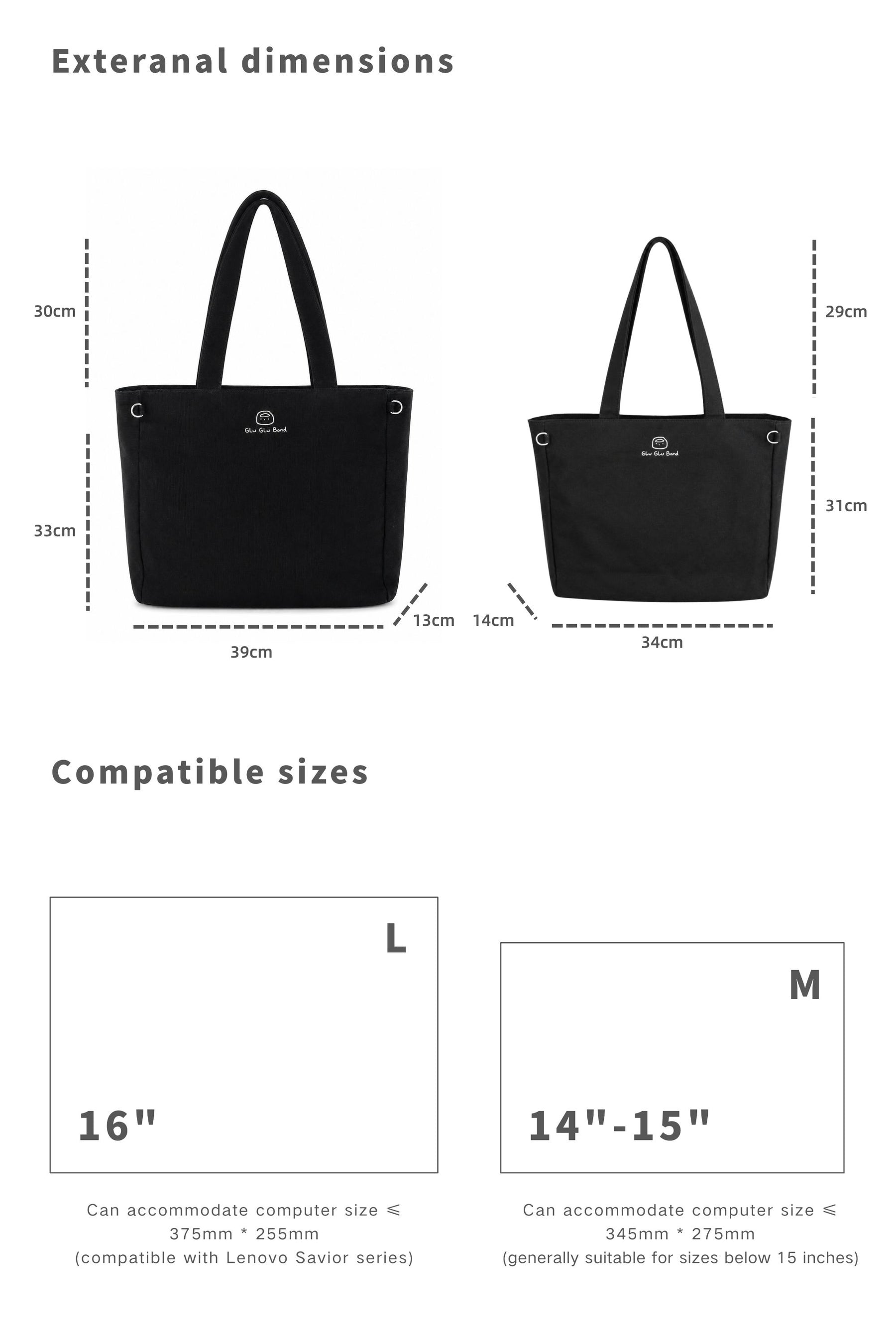 14IN Canvas Laptop Tote Bag with Trolley Sleeve