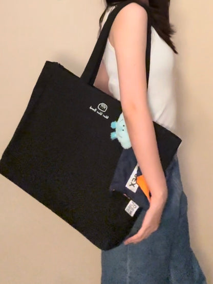 16IN Canvas Laptop Tote Bag with Trolley Sleeve