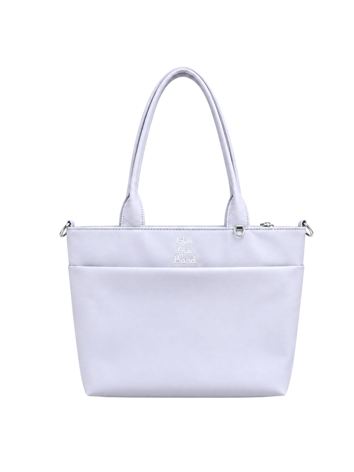 Pale blue-purple water-resistant ita tablet tote bag, everyday side